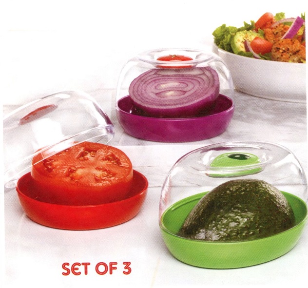 #M3676 Avocado, Tomato, Onion Keeper Set